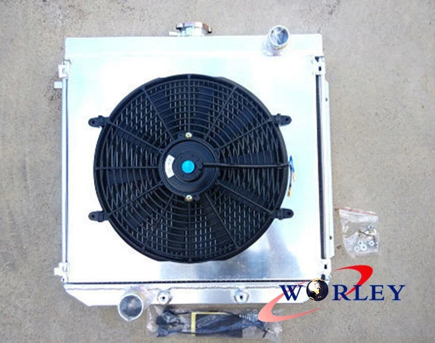 3 Row Aluminum Radiator with Fan Shroud for Ford Falcon XW XY 351 V8 (1969–1972)