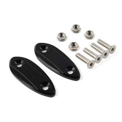 Block Off Base Plates for Kawasaki ZX6R Ninja (2009–2012) - Black