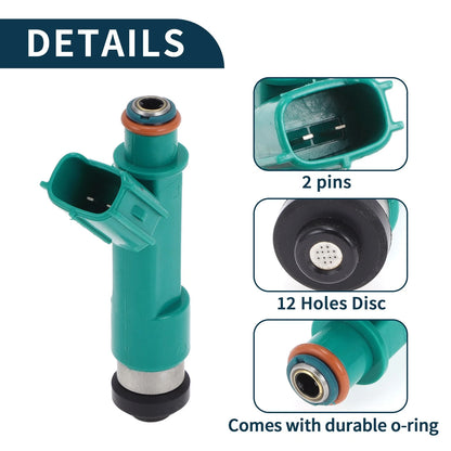 Fuel Injector No. 1571078K00 for Suzuki Kizashi 2.4 (2010–2013) 1 Pc Green
