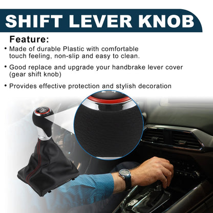 6 Speed Manual Shift Knob with Boot Cover No. 8K0863278H for Audi A4 (2008–2016)