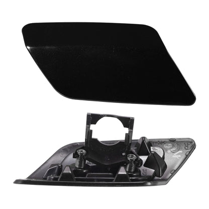 Front Right Headlight Washer Nozzle Cover Cap Black for BMW 328i (2011-2013)