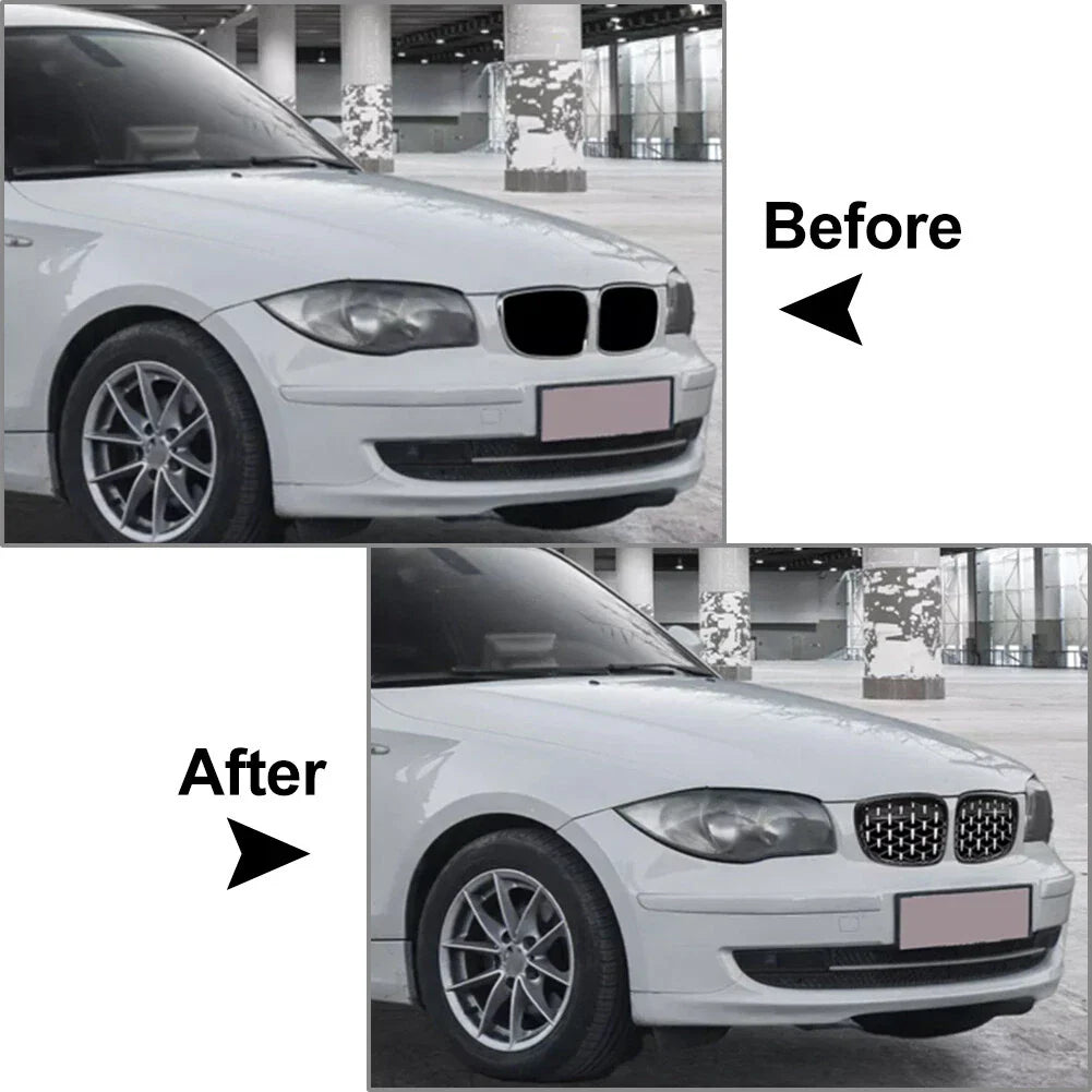 Diamond Front Kidney Grill for BMW 1 Series E81 E82 E87 E88 (2004-2013)