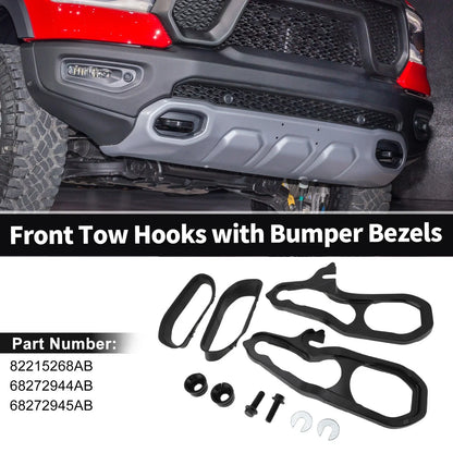 Front Tow Hooks for Dodge Ram 1500 DT 2019-2024 (2 x Hooks)