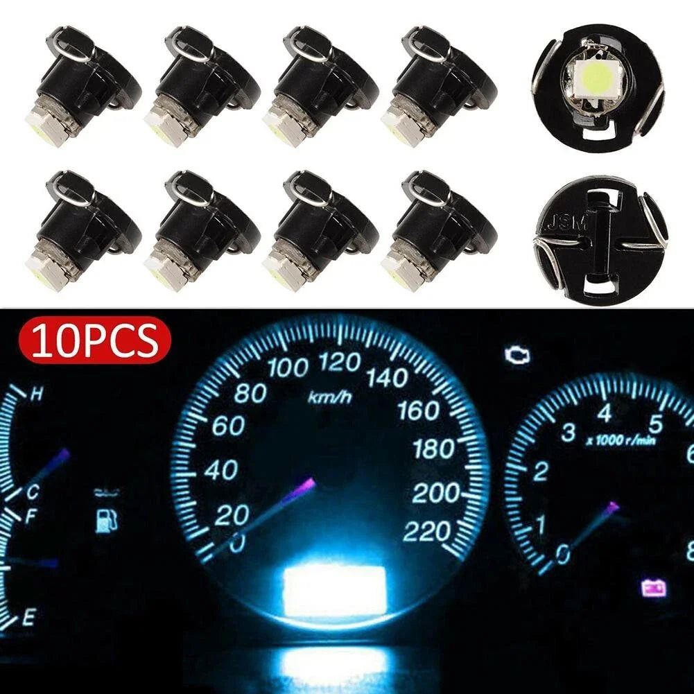 10 Pcs Ice Blue T3 Wedge LED-Cluster Instrument for DASH Climate Bulbs