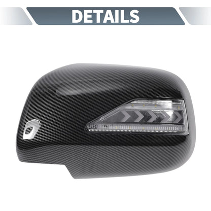 Rearview Mirror Cover Overlay 2 x Black Carbon Fiber for Lexus RX330 RX350 (2003)