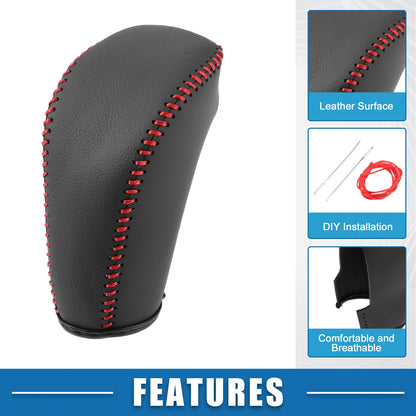 Auto Gear Shifting Knob Cover Trim for Hyundai IX25 (2016–2017) Black Red