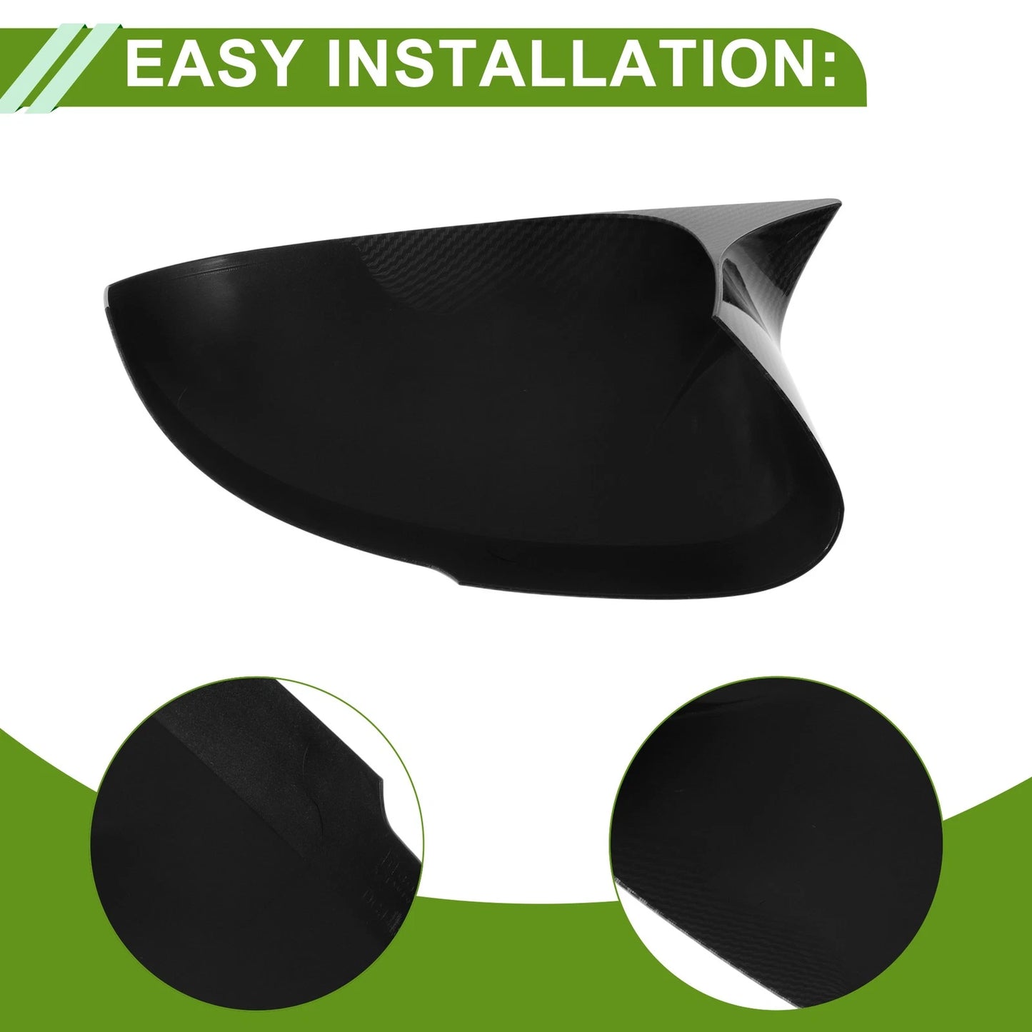 Set of 2 Side Mirror Cover Caps for Nissan Rogue (2021–2025) Black