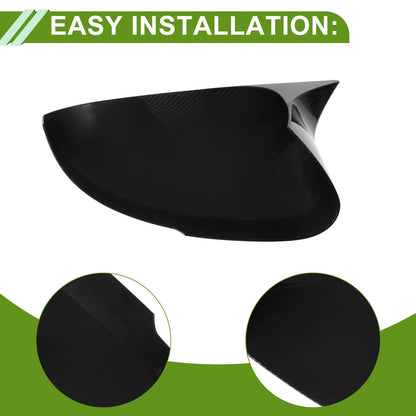 Set of 2 Side Mirror Cover Caps for Nissan Rogue (2021–2025) Black