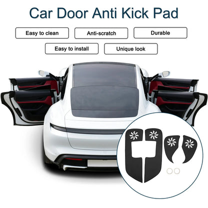 Car Door Anti Kick Pad Sticker Protector for Lexus CT200H (2011-2014) Black