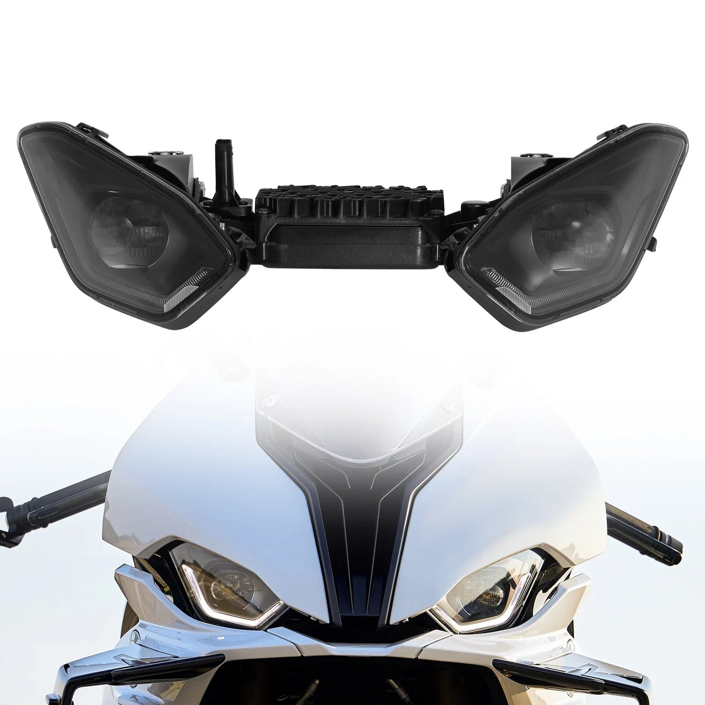 LED Headlight Assembly & Fairing Bracket Trim Panel for BMW S1000RR (2019–2025)
