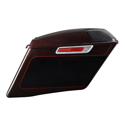 Saddlebag Speaker Lid for Harley Road Glide (2014-2023) - Midnight Crimson/Black