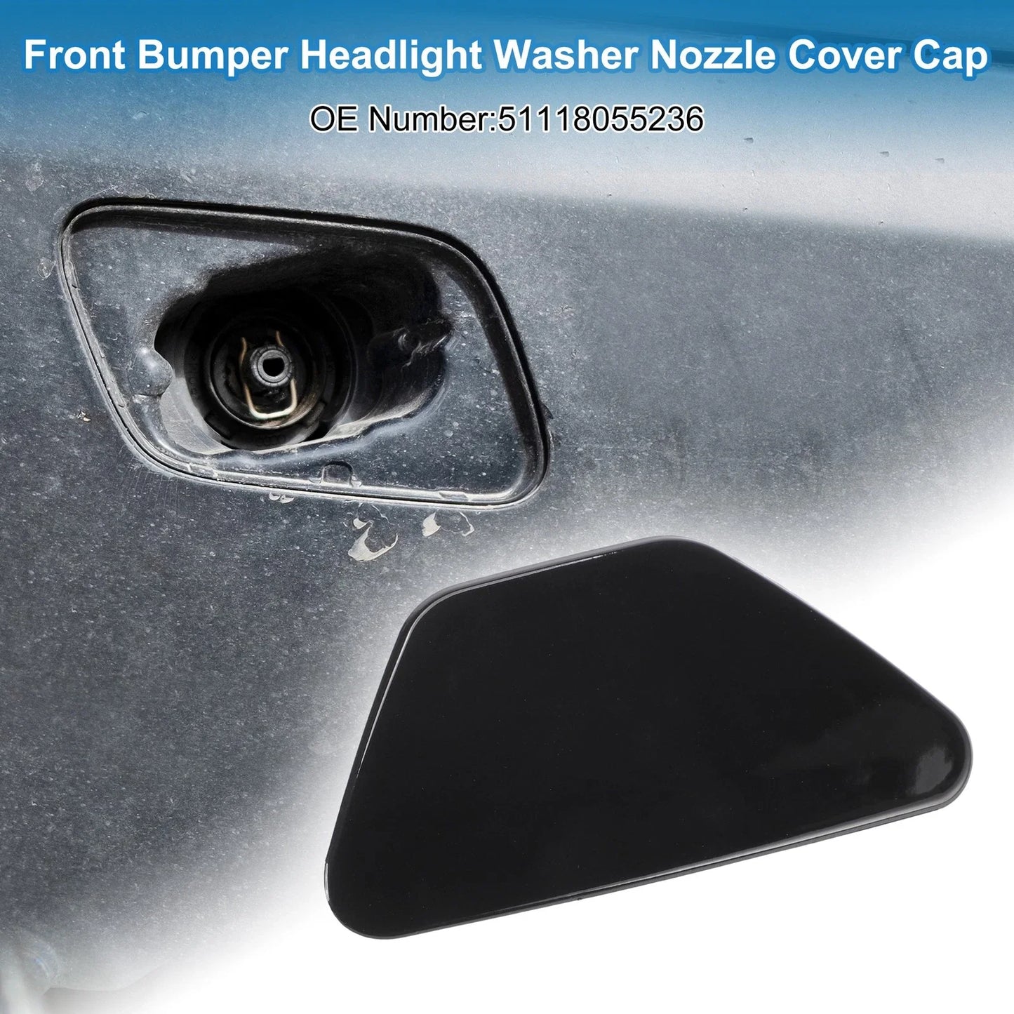Front Right Side Bumper Headlight Washer Nozzle Cover Cap for BMW M5