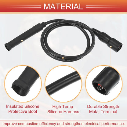 7 x Spark Plug Wire Ignition Coil Cable for BMW 3 Series (1986-1986)