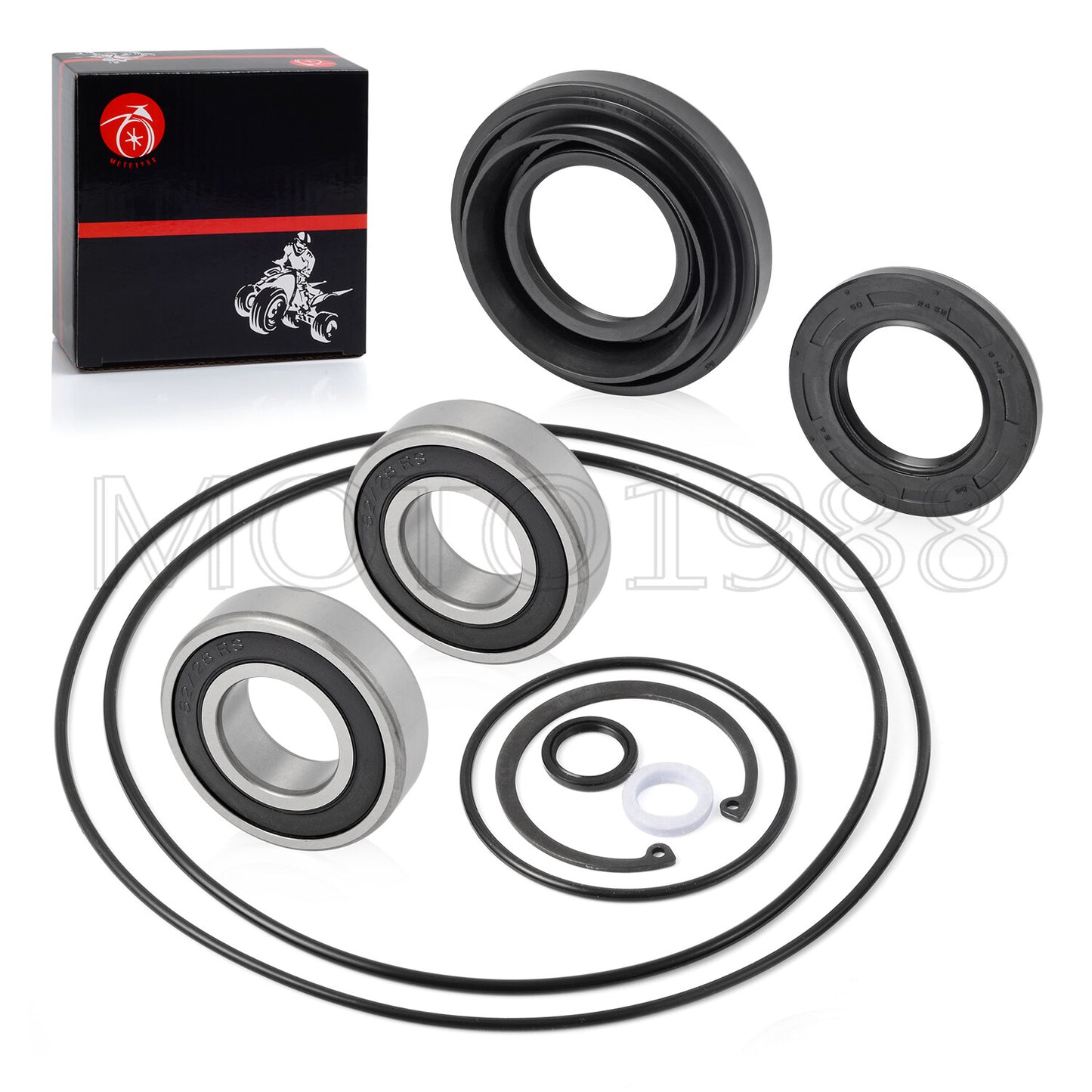Rear Brake Drum Seal Bearing O-Ring Kit for Honda Foreman 400 450 500 (2000–2023)