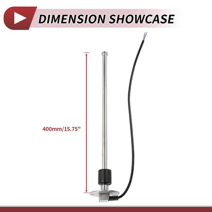 Fuel Sending Unit and Gauge Kit 0-190ohm 400mm for Boat Car Truck