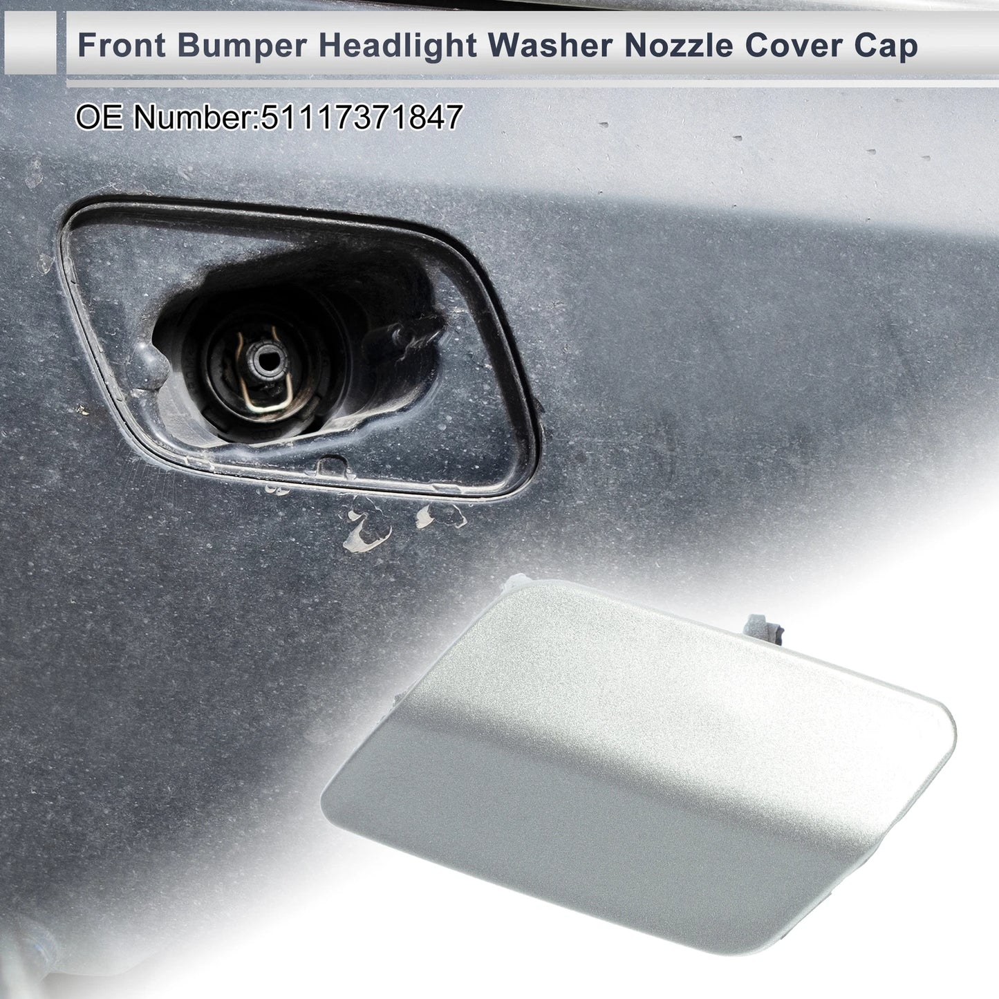 Headlight Washer Nozzle Cover Cap for BMW 335i GT (2013–2015)