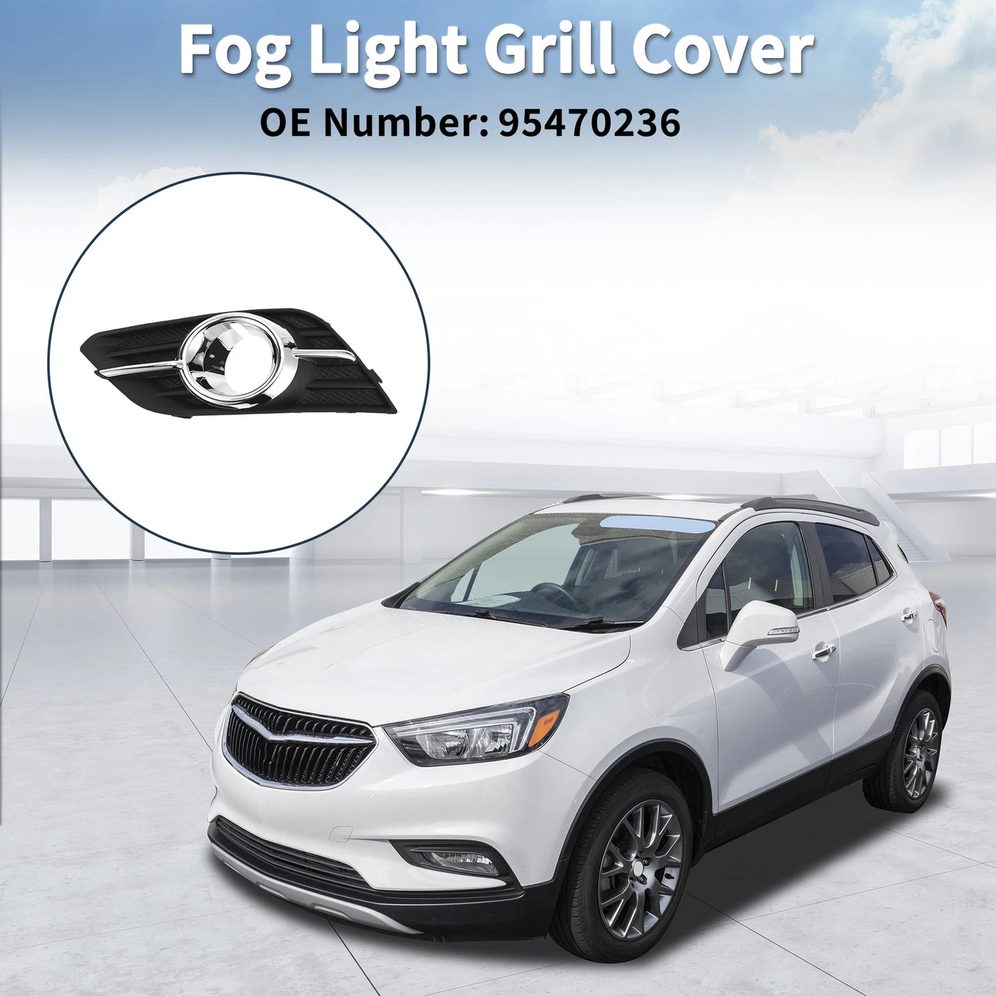 1 Pc Fog Light Grill for Buick Encore (2013–2016) No. 95470236