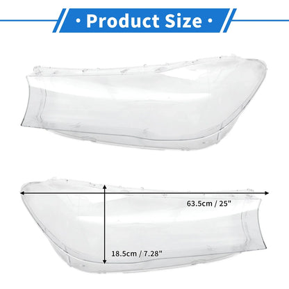 1 x Pair Front Left Right Headlight Lens Cover for BMW 740i
