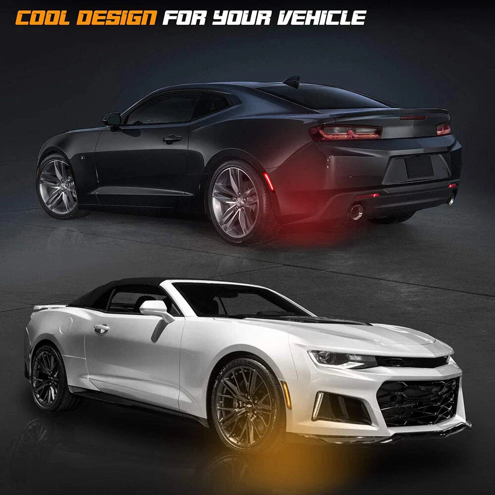 4 x LED Bumper Side Marker Lights Smoked for Chevrolet Camaro (2016-2021)
