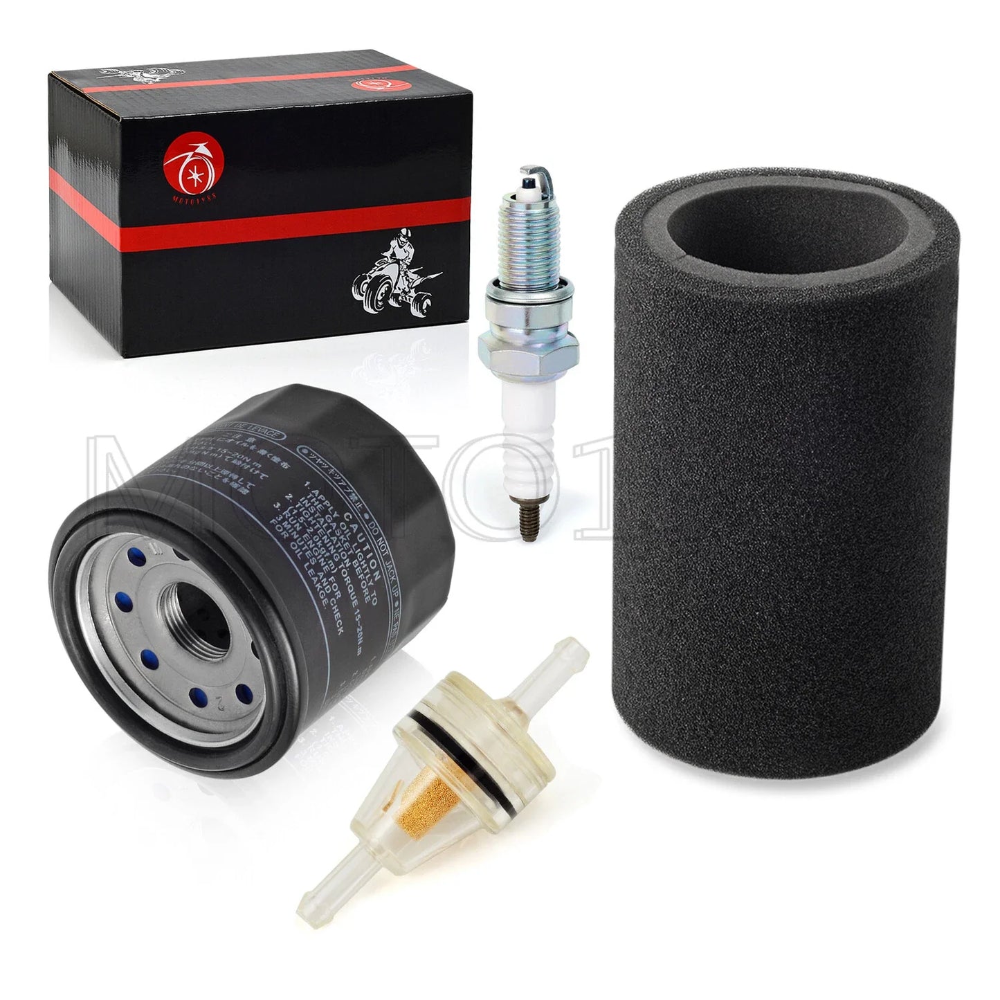 Tune up kit Spark Plug + Oil Air Filter Foam for Yamaha Kodiak 400 (2004–2006)