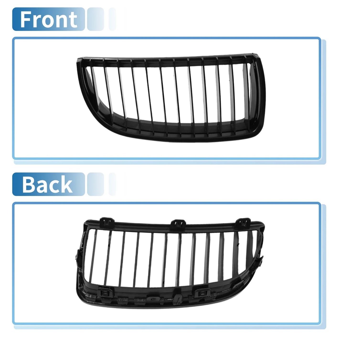 Matte Black Front Hood Bumper Grille for BMW 325i E90 (2005-2013)