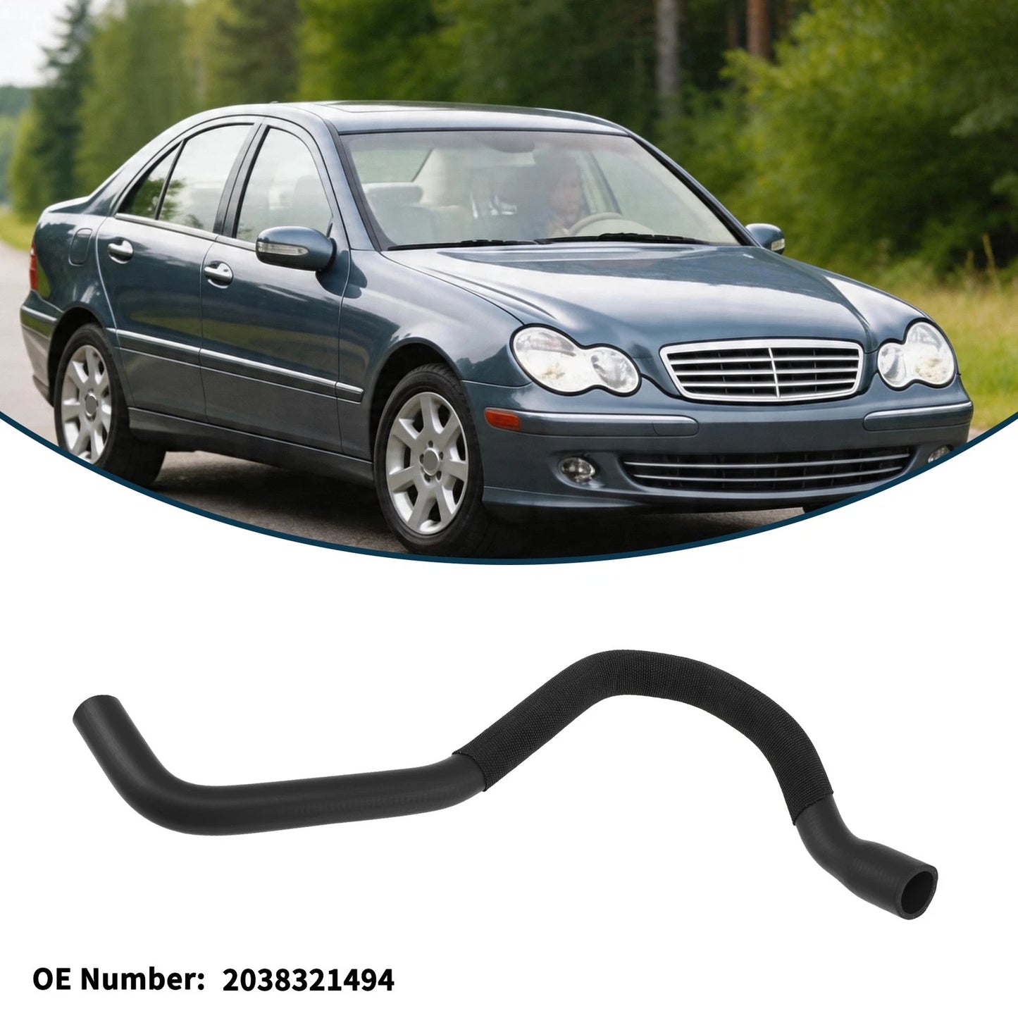 Radiator Hose for Mercedes-Benz C240 (2001–2005) No. 2038321494