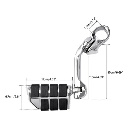 1-1/4" Chrome Footpeg Footrest Mount for Harley Touring Engine Guard