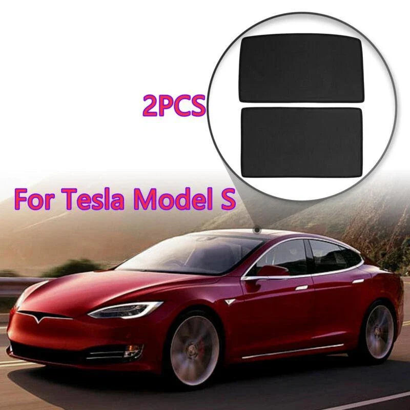 2 x Glass Roof Sunroof Shade Cover Window SunShade Net Mesh for Tesla Model S