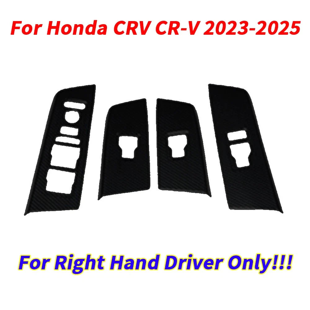RHD Bright-black Car Window Switch Panel Cover Trim for Honda CR-V (2023–2025)