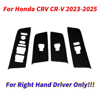 RHD Bright-black Car Window Switch Panel Cover Trim for Honda CR-V (2023–2025)