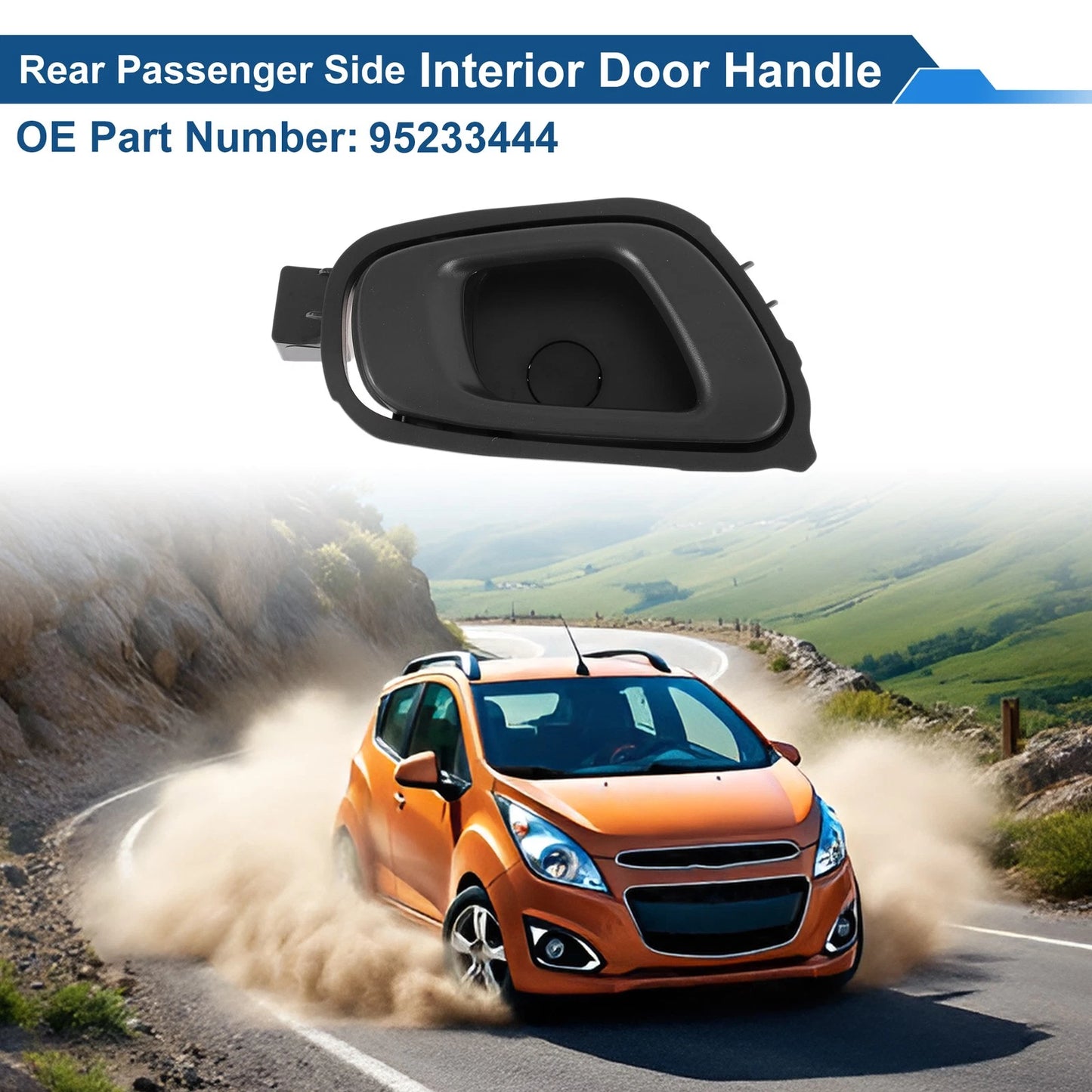 Rear Right Passenger Side Interior Door Handle for Chevrolet Spark (2013–2019) No. 95233444
