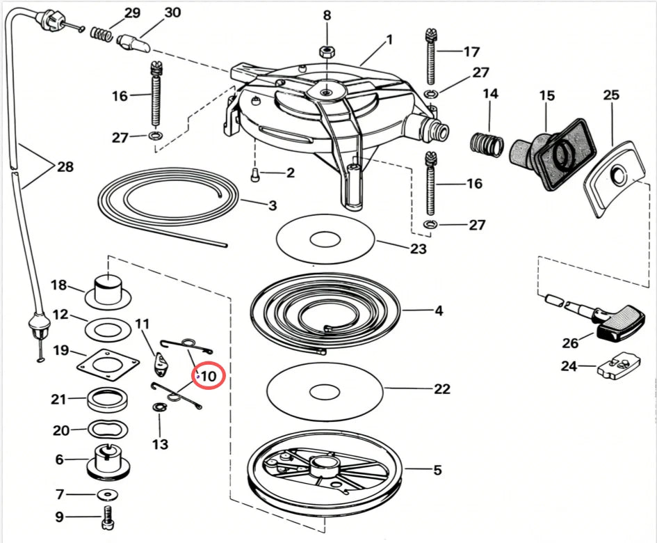 Spring Plate for Johnson Evinrude (1993–1995)