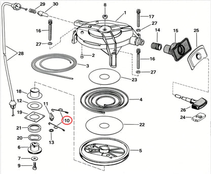 Spring Plate for Johnson Evinrude (1993–1995)