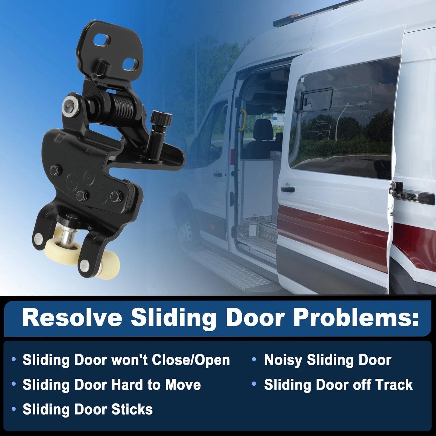 Sliding Door Roller Guide Middle Left for Ford Transit-150 (2015–2023) KK3Z-1525028-R