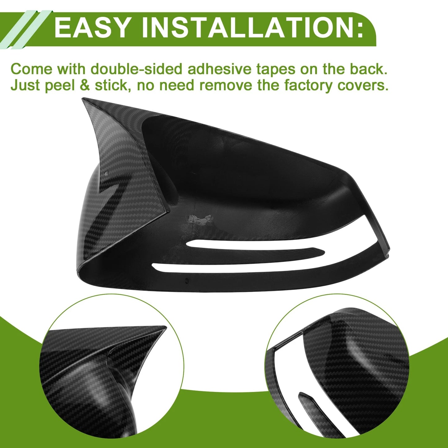 1 Pair Mirror Cover Cap for Mercedes-Benz A-Class W176 (2012–2017)