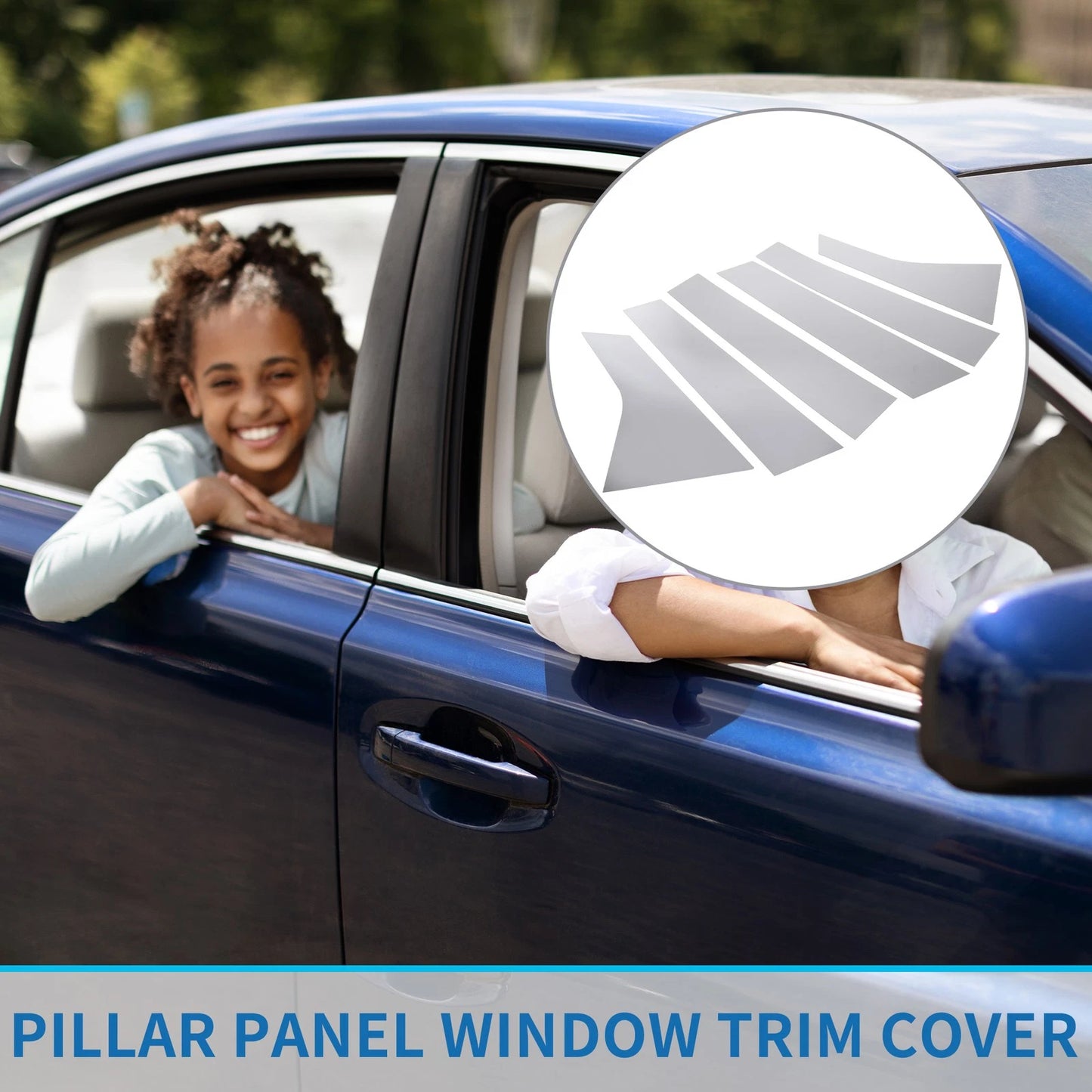 Set of 6 Car Pillar Window Trim Covers for Honda Accord (2018–2022) Chrome
