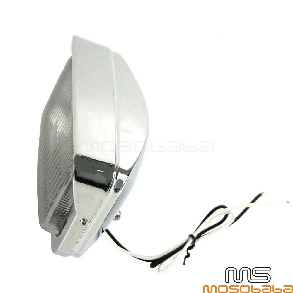 Custom Square Headlight for Harley Chopper Bobber Cafe Racer Motorcycle