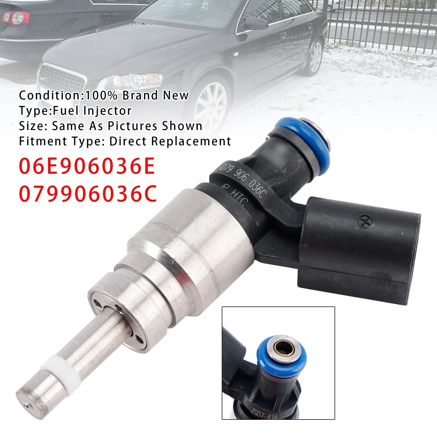 Fuel Injector for Audi A4 A5 A6 Q5 3.2L V6 (2005–2012) 06E906036E 079906036C