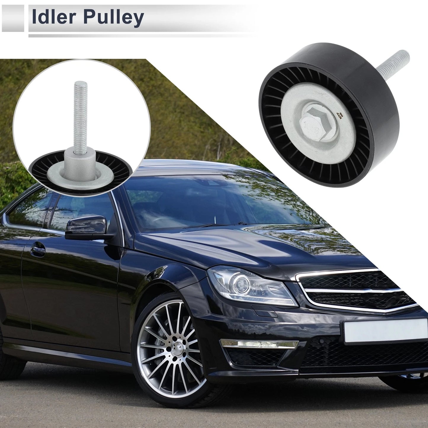 Drive Belt Idler Pulley for Audi A3 (2005–2013) No. 6QD145276 Black