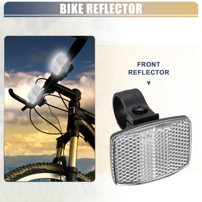 Bike Reflectors for Bicycle (2.17"x1.57") - White