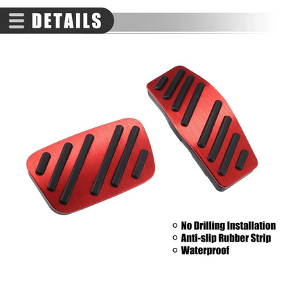 Brake & Accelerator Pedal Covers for Chevrolet Cruze (2009-2020) Black Red