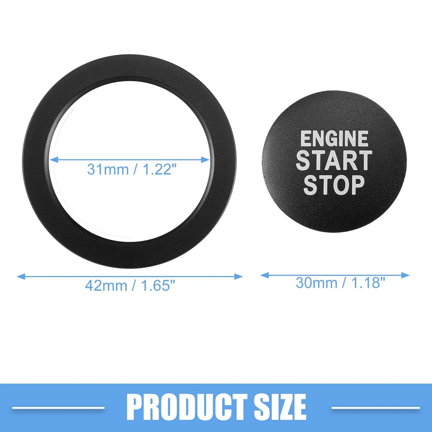 Engine Start Ignition Button Sticker for Lexus IS ES RX GS NX (2014–2023) Aluminum Black