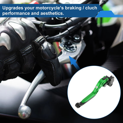 Adjustable Brake Clutch Levers for Kawasaki Z650 (2017–2023) Green Black