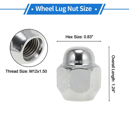 4 x M12x1.5 Wheel Lug Nuts for Hyundai Accent (2007-2009)