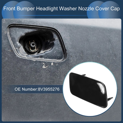 Front Right Washer Nozzle Cover Cap for Audi A3 8V (2016–2020) 1 Pcs Black