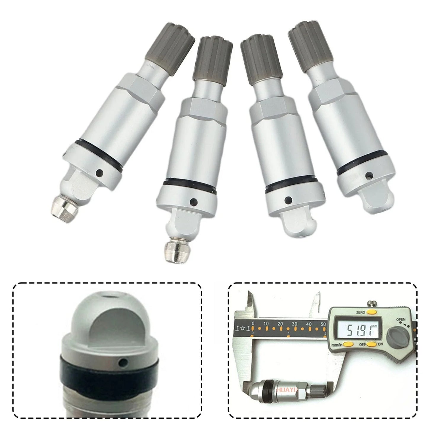 Alloy Valve Stem 4 x for Tesla Tire Valves