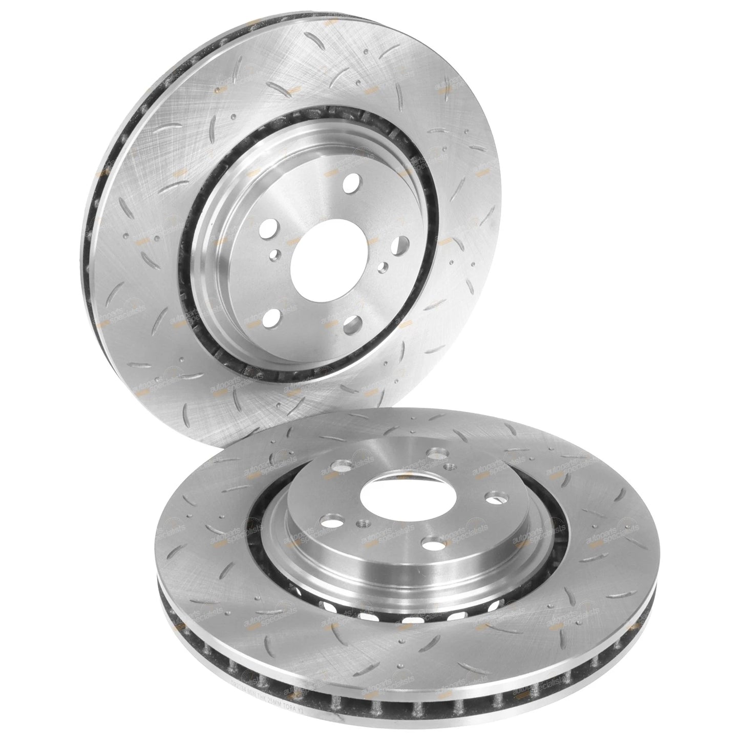 Front Slotted Disc Brake Rotors + Bendix Pads for Kluger (2007–2020)