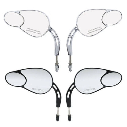 Black/Chrome Rear-View Mirrors for Harley Softail, Touring, Sportster 883-1200