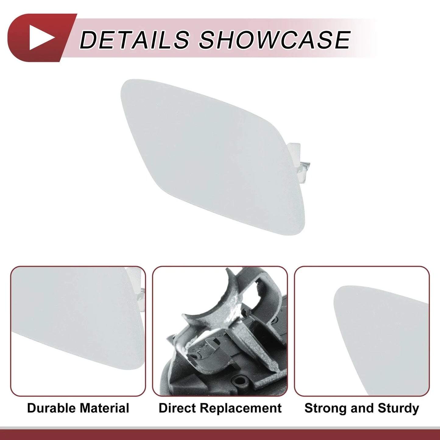 Bumper Trim Nozzle Cover for BMW Z4 (2009-2016) Silver Tone