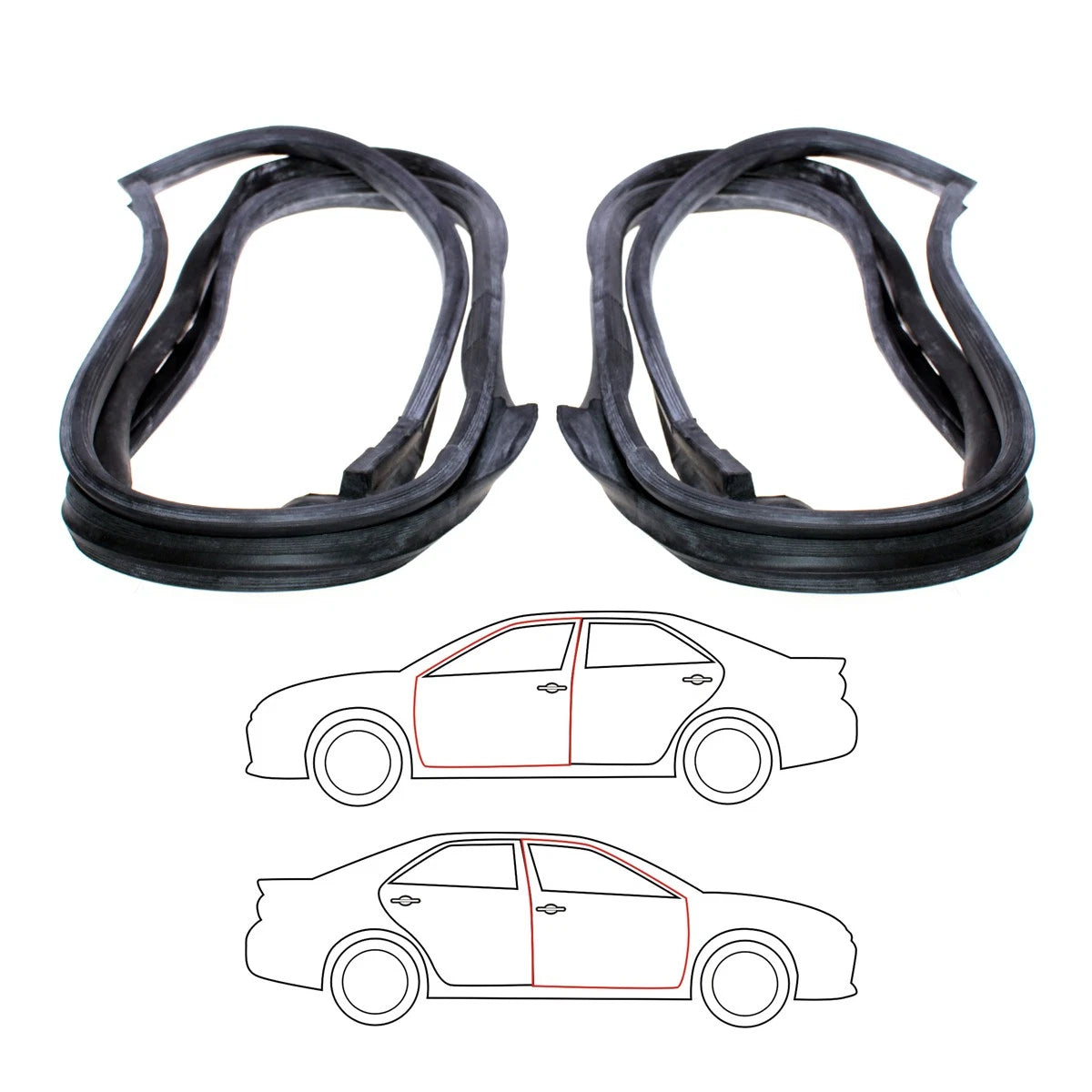 Front Door Weatherstrip Seal for Mercedes Benz W115 (1968–1976)